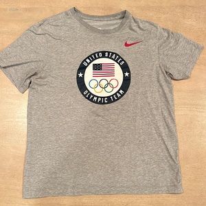 Nike Olympic Dri Fit Shirt Mens Medium GrayBlue Bundle Model is XL